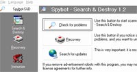 Hauptbildschirm von Spybot Search & Destroy