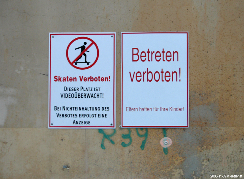 no skating