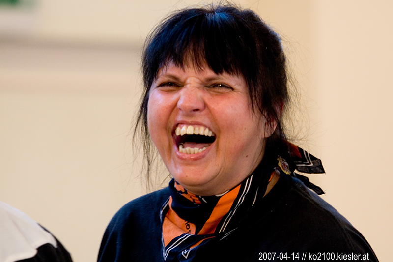 laughing